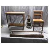 Small Table, Chair, and Shelves