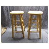 2 Wood Stools