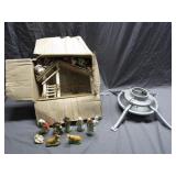 Nativity Scene and Christmas Tree Stand