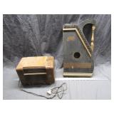 Vintage Zither and Radio