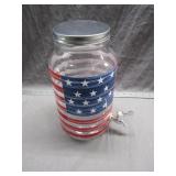 Stars and Stripes Beverage Jar with Spigot