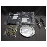 2 9" Cake Pans, Trivet and Dessert Lifters