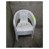 4 Outdoor Plastic Chairs