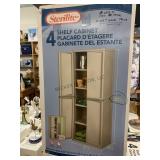 Sterilite 4 Shelf Cabinet 25 5/8" x18 7/8" X69 3/8