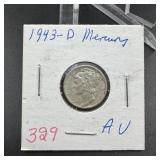 1943-D Mercury Silver Dime