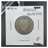 1893-O Barber Dime
