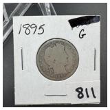 1895 Barber Quarter