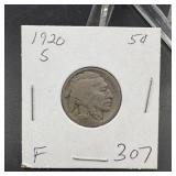 1920-S Buffalo Nickel