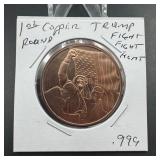 1oz .999 COPPER TRUMP round