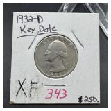 1932-D Washington Silver Quarter