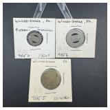 3 vintage token lot  Wilkesbarre Pa.