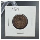 1867 Two-Cent Coin