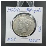 1923-d Peace Silver Dollar