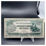 $100 Japanese Government Rupees Note