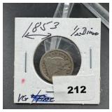 1853 Seated Liberty Silver Half Dime