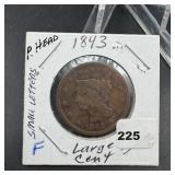 1843 Large Cent