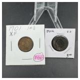 1901 & 1902 Indian Head Cents