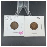 1903 & 1904 Indian Head Cents