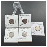 Five Canadian Dimes