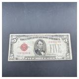 1928c $5 Red Seal Note