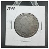 1900 Barber Silver Half Dollar