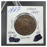 1837 Large Cent