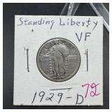 1929-D Standing Liberty Silver Quarter