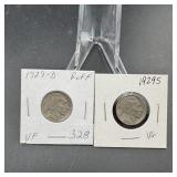 (2) Buffalo Nickels  See Photos for Dates