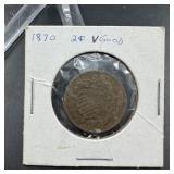 1870 Two-Cent Coin
