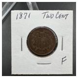 1871 Two-Cent Coin