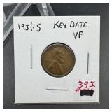 1931-S Key Date Lincoln Wheat Cent