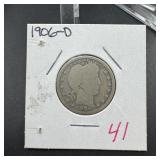 1906-D Barber Silver Quarter