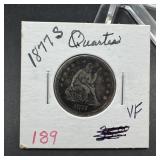 1877-CC Seated Liberty Silver Dollar