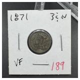 1871 Three-Cent Nickel