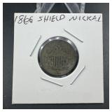 1866 Shield nickel