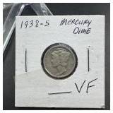 1938-S Mercury Silver Dime