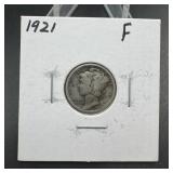 1921 Mercury Silver Dime
