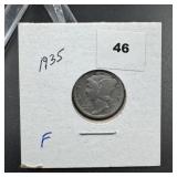 1935 Mercury Silver Dime