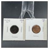 1882 & 1883 Indian Head Cents