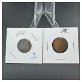1880 & 1881 Indian Head Cents