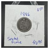 1886 Seated Liberty Dime