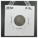 1850 Seated Liberty Dime