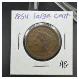 1854 Large Cent