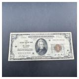 1929 $20 National Currency Note - St. Louis, MO