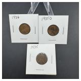 (3) Lincoln Wheat Cents  See Photos for Dates