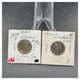 (2) Buffalo Nickels  See Photos for Dates