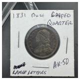 1831 Capped Bust Silver Quarter