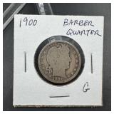 1900 Barber Silver Quarter