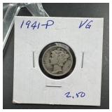 1941 Mercury Silver Dime
