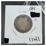 1893 Barber Dime